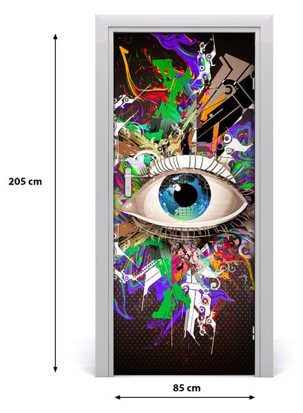Samolepiace fototapety na dvere abstrakcie oko 85x205 cm