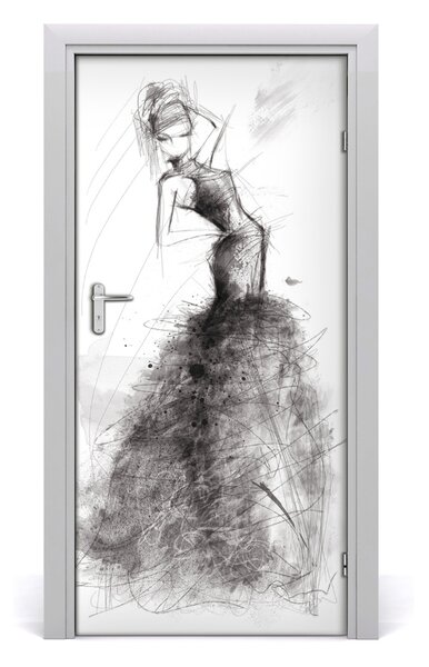 Samolepiace fototapety na dvere ilustrácie móda 95x205 cm