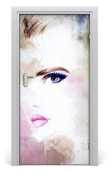 Samolepiace fototapety na dvere abstrakcie žena 95x205 cm