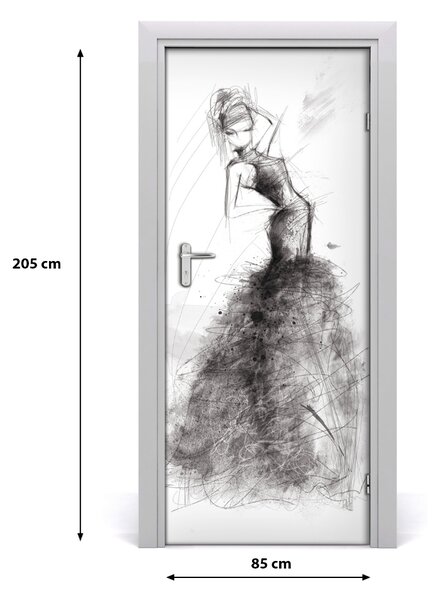 Samolepiace fototapety na dvere ilustrácie móda 85x205 cm