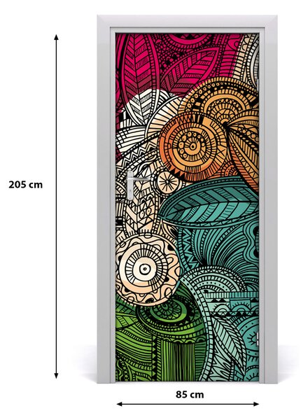 Samolepiace fototapety na dvere abstraktné perá 85x205 cm