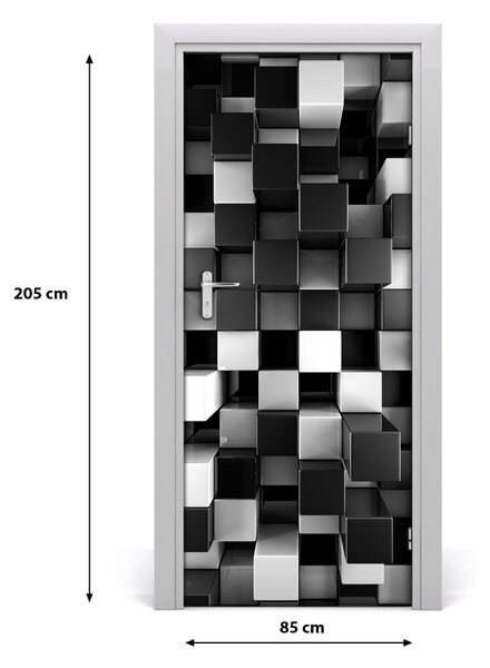 Samolepiace fototapety na dvere abstrakcie kocky 85x205 cm
