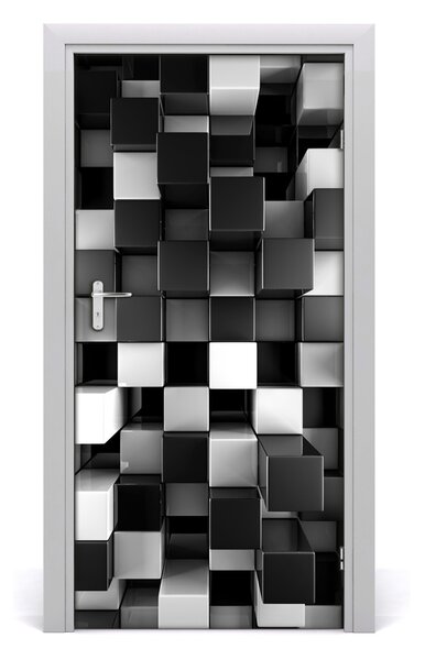 Samolepiace fototapety na dvere abstrakcie kocky 95x205 cm
