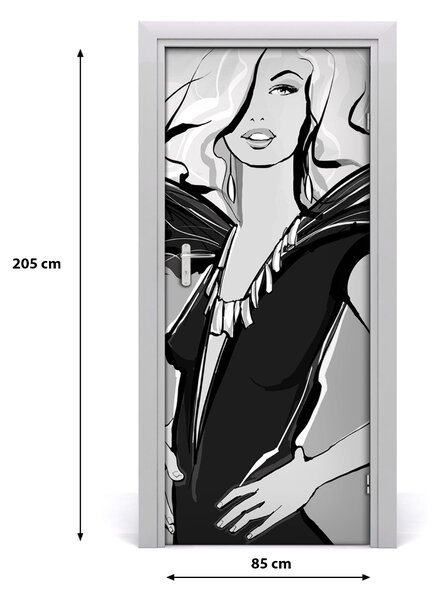 Samolepiace fototapety na dvere ilustrácie móda 85x205 cm