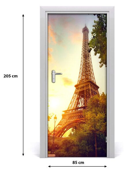 Fototapeta samolepiace na dvere Eiffelova veža 85x205 cm