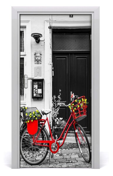 Fototapeta samolepiace na dvere mestské kolo 95x205 cm