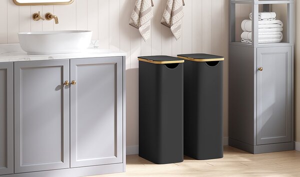 SONGMICS Kôš na bielizeň Leslie 65 L čierny