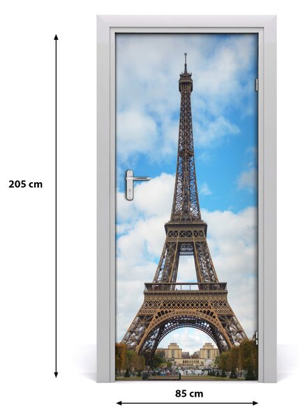 Fototapeta samolepiace na dvere Eiffelova veža 85x205 cm