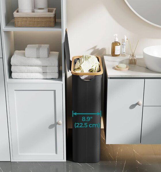 SONGMICS Kôš na bielizeň Leslie 65 L čierny