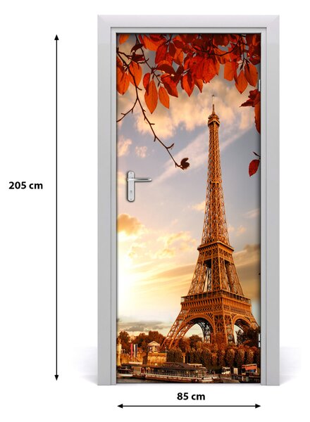 Fototapeta samolepiace na dvere Eiffelova veža 85x205 cm