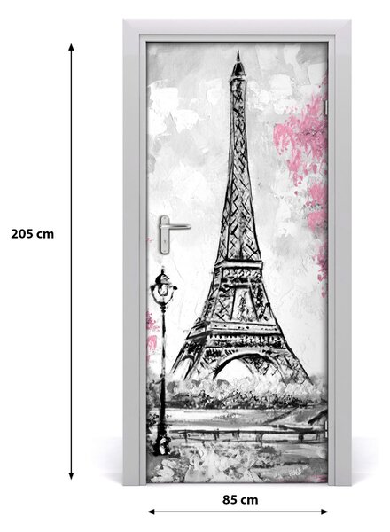 Fototapeta samolepiace na dvere Eiffelova veža 85x205 cm