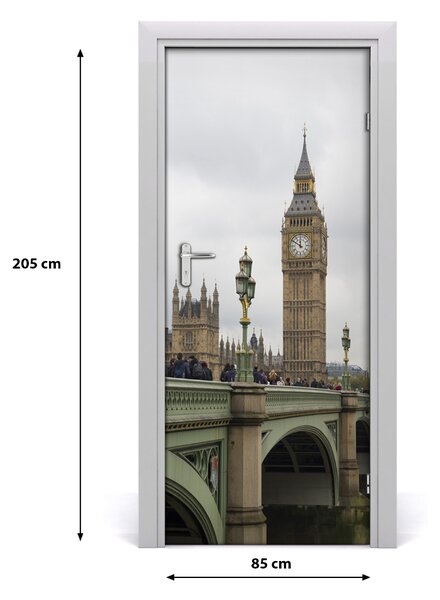 Fototapeta samolepiace na dvere Elizabeth Tower Londýn 85x205 cm