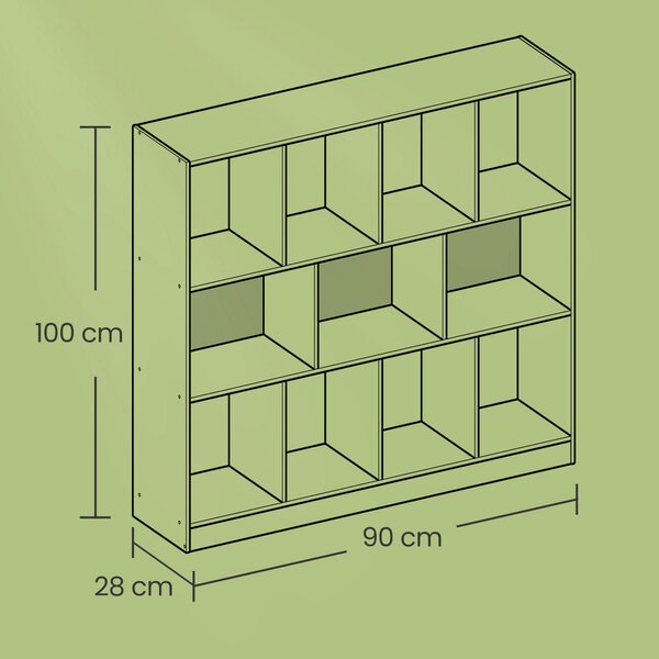 STOJACÍ REGÁL, biela, 126/100/30 cm Boxxx - Online Only kancelárie, Online Only