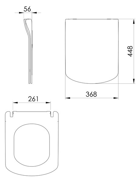 Sapho Sapho, GLANC WC sedátko, SLIM, Soft Close, biela, GC5030