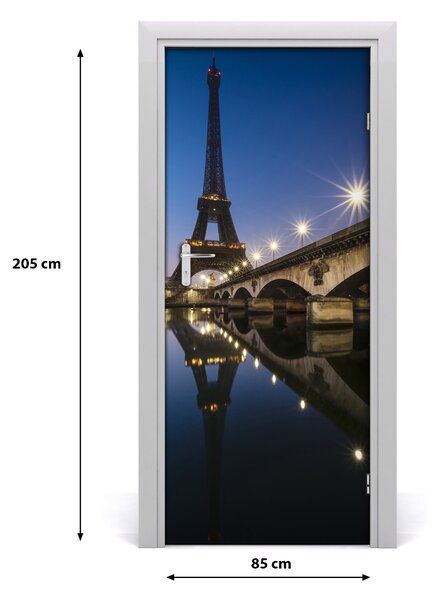 Fototapeta samolepiace na dvere Eiffelova veža 85x205 cm