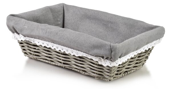 Mondex Košík WILL 28x18x9 cm sivý