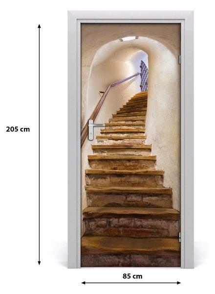 Fototapeta samolepiace na dvere schody do zámku 85x205 cm