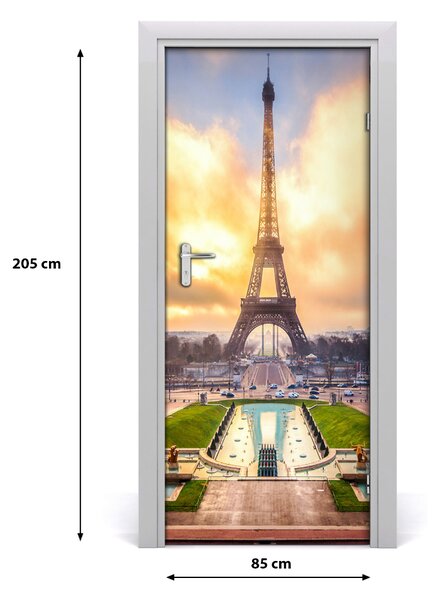 Fototapeta samolepiace na dvere Eiffelova veža 85x205 cm