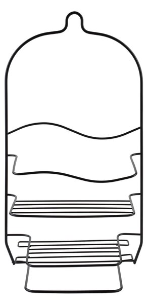 Bathlab Kúpeľňová polička CARL BLACK 21,5x40,5 cm čierna