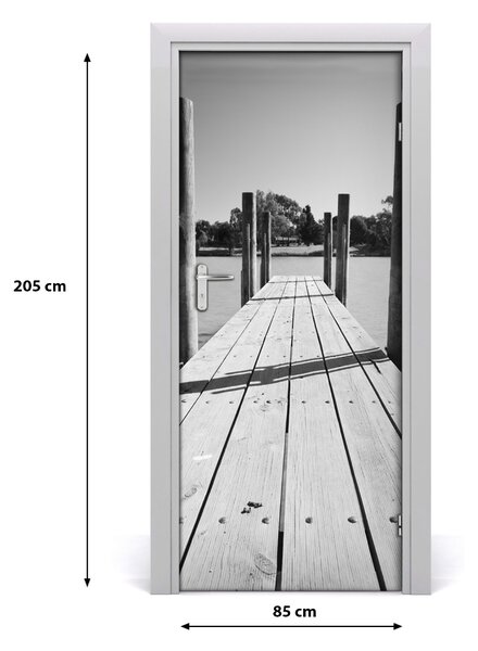 Fototapeta samolepiace na dvere drevené mólo 85x205 cm