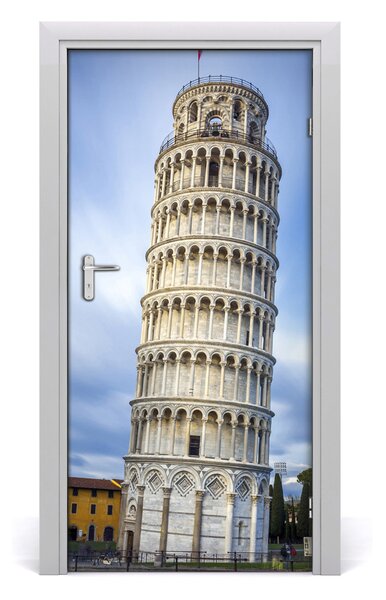 Fototapeta samolepiace dvere šikmá veža PIZAY 95x205 cm