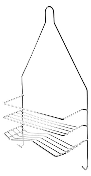 Bathlab Kúpeľňová polička CARL SILVER 25x45,5 cm strieborná