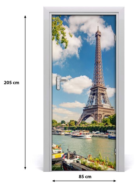 Fototapeta samolepiace na dvere Eiffelova veža 85x205 cm