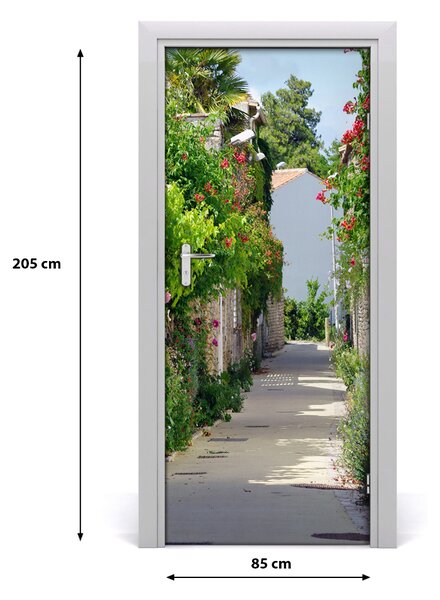 Fototapeta samolepiace dvere francúzskej uličky 85x205 cm
