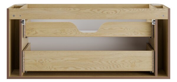 Comad Závesná skrinka Ovalia River s doskou a umývadlom 120 cm dub Cremona
