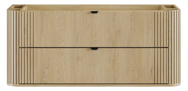 Comad Závesná skrinka Ovalia River s doskou a umývadlom 120 cm dub Cremona