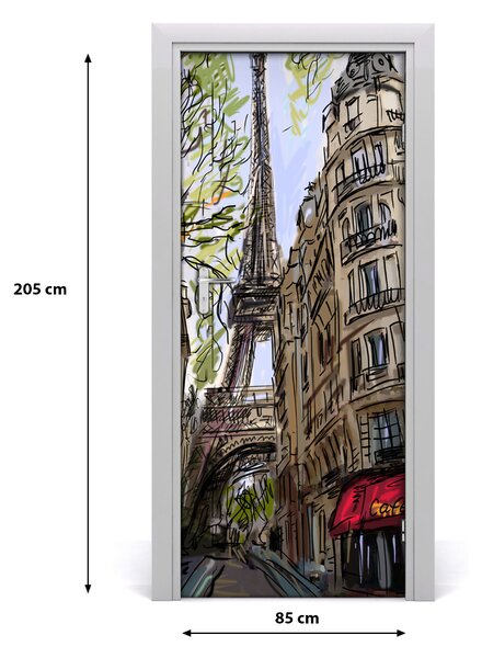 Fototapeta samolepiace na dvere Eiffelova veža 85x205 cm