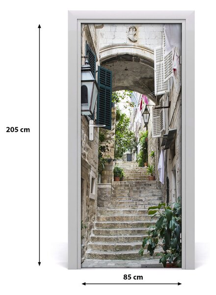 Fototapeta samolepiace dvere Dubrovník uličky 85x205 cm