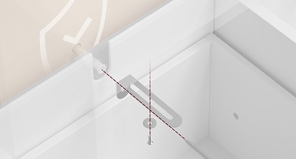 SONGMICS Kúpeľňová skrinka Vasagle Toly 100 cm s nabíjacou stanicou biela