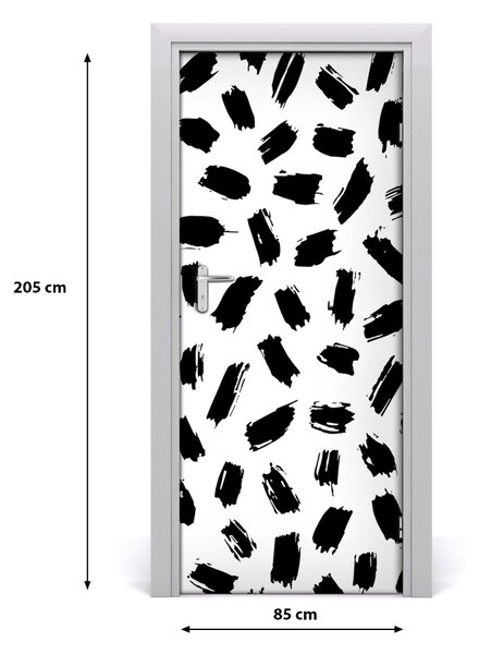 Fototapeta na dvere čiernobiele fľaky 85x205 cm