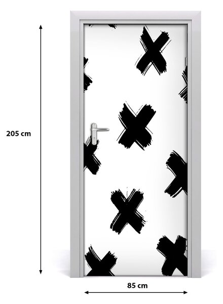 Fototapeta na dvere čiernobiele fľaky 85x205 cm