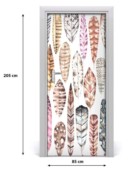 Fototapeta na dvere farebná perá 85x205 cm
