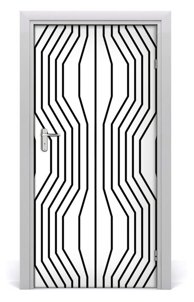 Fototapeta na dvere geometrické línie 95x205 cm