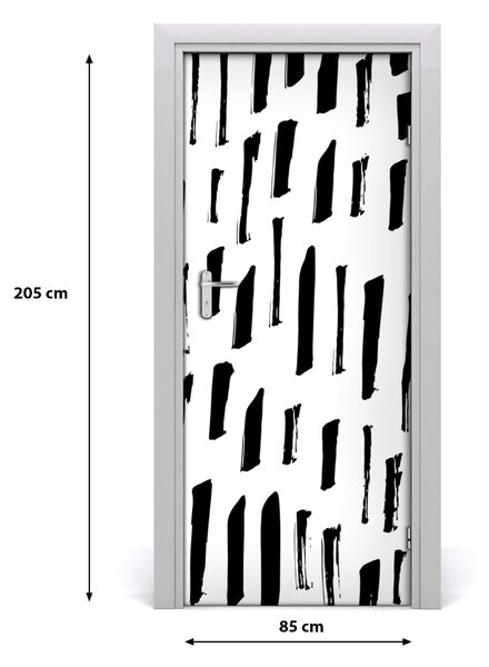 Fototapeta na dvere čiernobiele fľaky 85x205 cm