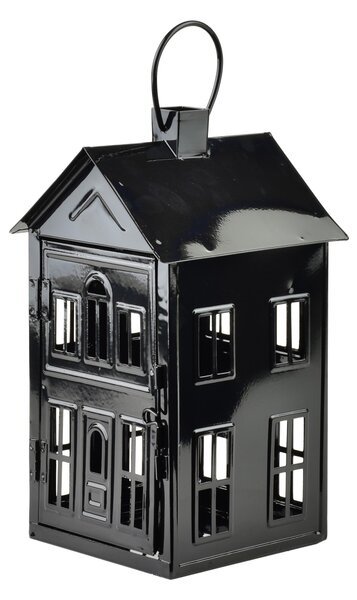 Mondex Kovová lucerna Roger 14,8x14,3x26,8 cm čierna