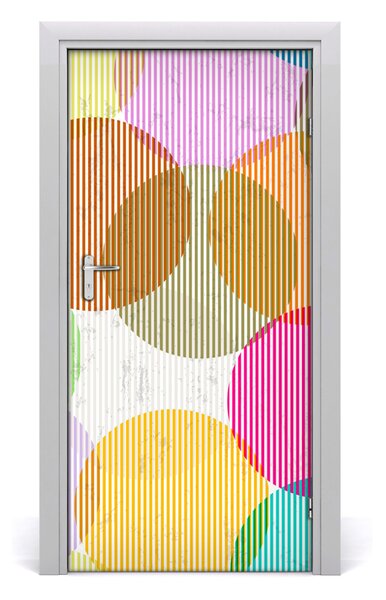 Fototapeta na dvere farebná kola 95x205 cm