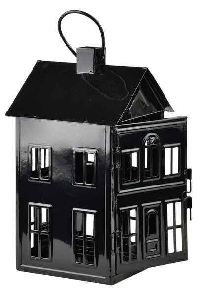 Mondex Kovová lucerna Roger 14,8x14,3x26,8 cm čierna