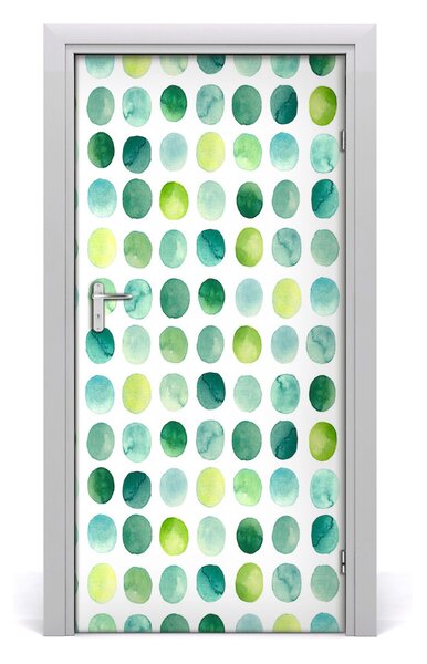 Fototapeta na dvere zelené bodky 95x205 cm
