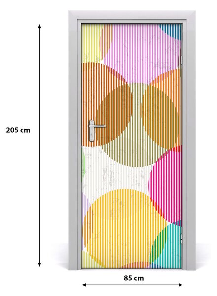 Fototapeta na dvere farebná kola 85x205 cm