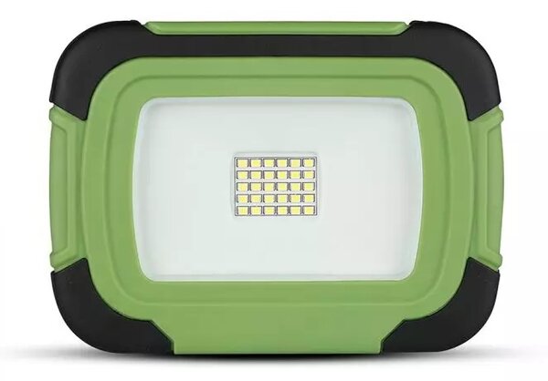 V-TAC Prenosný nabíjateľný LED reflektor 10W so SAMSUNG čipmi, Studená biela 6000 - 6500K
