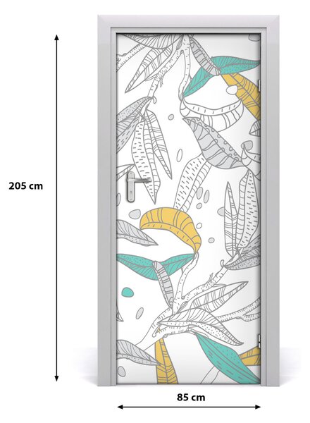 Fototapeta na dvere farebné lístie 85x205 cm