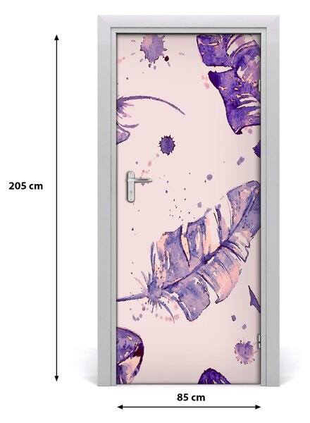 Fototapeta na dvere perá 85x205 cm