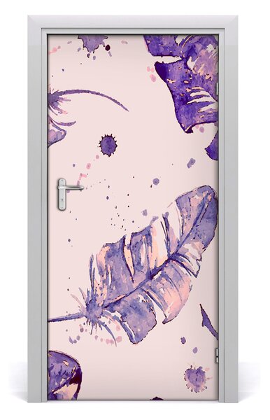 Fototapeta na dvere perá 95x205 cm