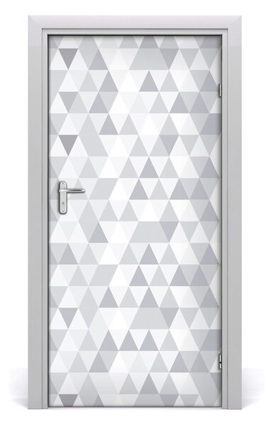 Fototapeta na dvere šedé trojuholníky 95x205 cm