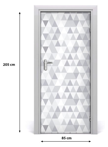 Fototapeta na dvere šedé trojuholníky 85x205 cm