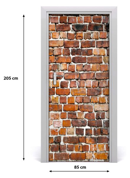 Fototapeta na dvere tehlová stena 85x205 cm